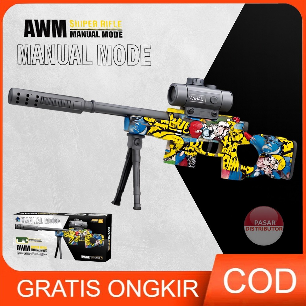 Pasar Distributor MANUAL MODE AWM SY-0218 Mainan Tembakan AWM Manual Water Bubble Scope Anak