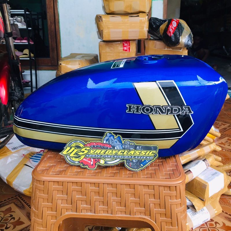 tengki cb tengki cb100 cb125  US BIRU cat kualitas original  galvanis tebal