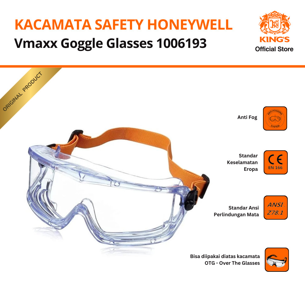 Honeywell Kacamata Safety Honeywell Fogban Vmaxx Goggle Glasses - 1006193