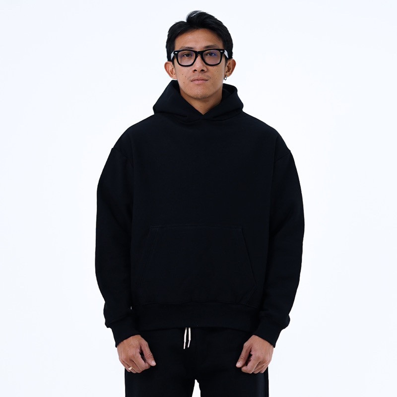Boxyfit Hoodie Black 330GSM