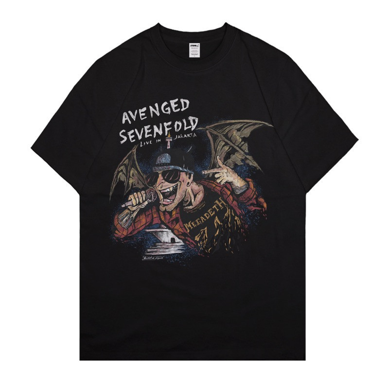 XtremeMerch Avenged Sevenfold "Live In Jakarta" Oversized Kaos 100% Original Tshirt