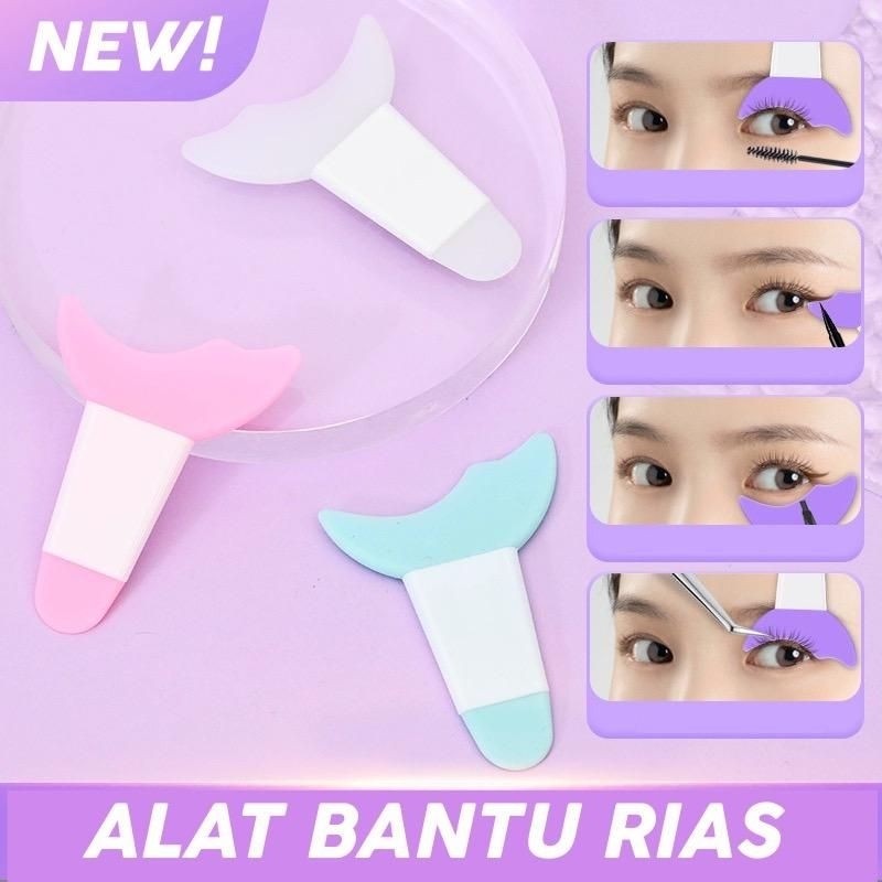 ALAT BANTU APLIKATOR MASKARA 3IN1 / EYELINER / EYESHADOW 3IN1 BAHAN SILIKON 3IN1 REUSABLE -Sixteen n