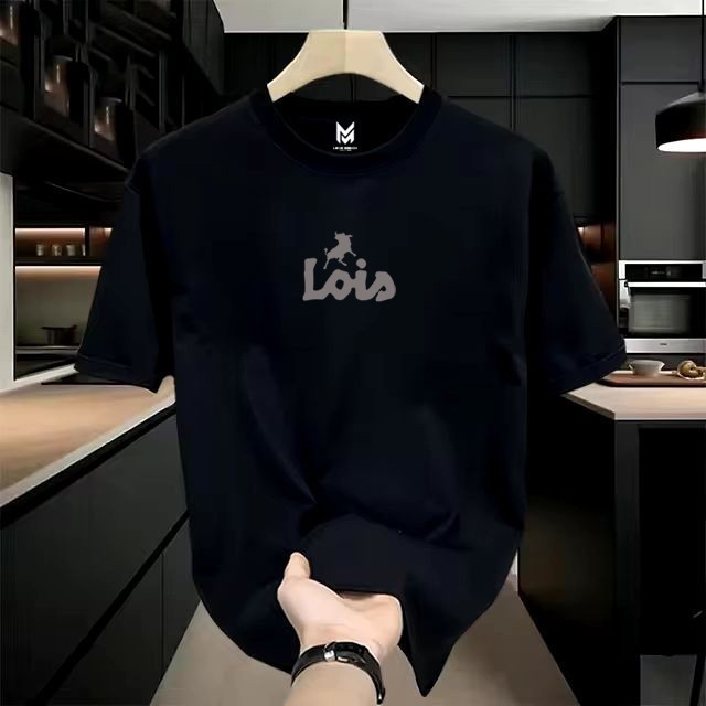 kaos pria baju kaos pria katun 100% Baju Kaos Distro Lengan Pendek Lois Silver kaos polos Kaos Hipst