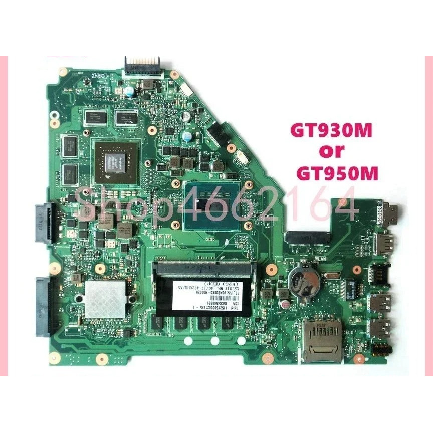 X550JX  i5 i7-4th Gen CPU 4GB-RAM GTX930M GPU Mainboard For Asus FX50J ZX50J A550J X550JK X550JD X55
