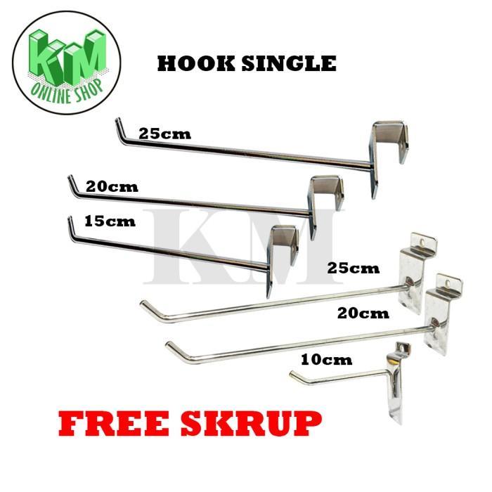Singel Hook Pipa kotak 20 Cm Stainless Chrome