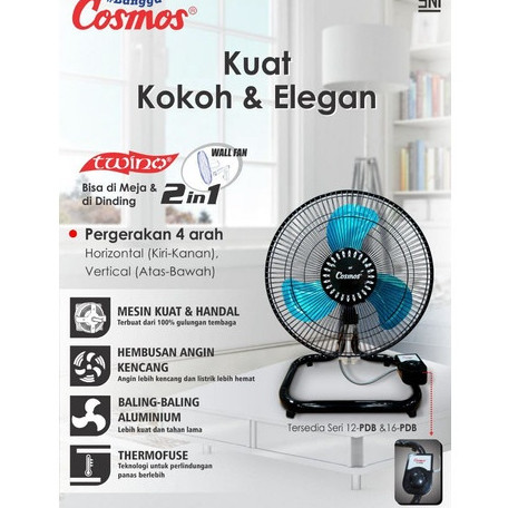 COSMOS Kipas Angin Meja Dinding Industri 16 Inch 16 PDB