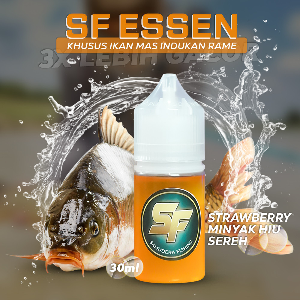 SF Essen Strawberry Sereh Ikan Mas Indukan Rame Siang Malam - Esen Amis Wangi