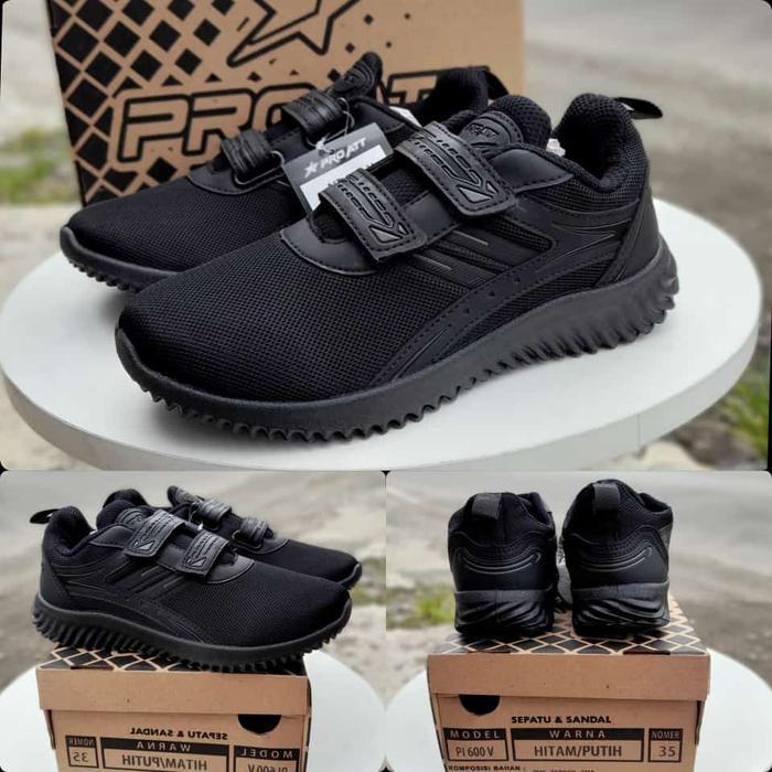 Sepatu sekolah Anak laki laki dan Perempuan Sepatu sekolah Eagle Ori - HITAM PUTIH, 35