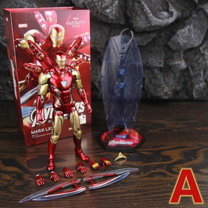 Mainan Figure Marvel Superhero Avengers Endgame Ironman Mark 85 ZDToys - Mark 85 Non LED