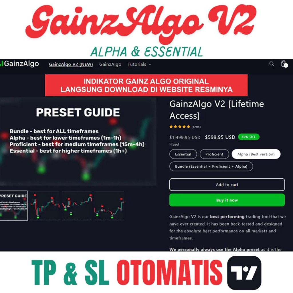 GainzAlgo V2 (NEW) Alpha & Essential Indikator Tradingview - Lifetime Access