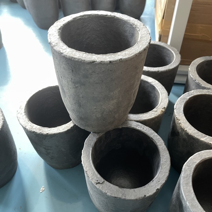 Isostatic Silicon Carbide Grafit Crucible Kowi Tungku Lebur Kuningan Tembaga 16 Kg