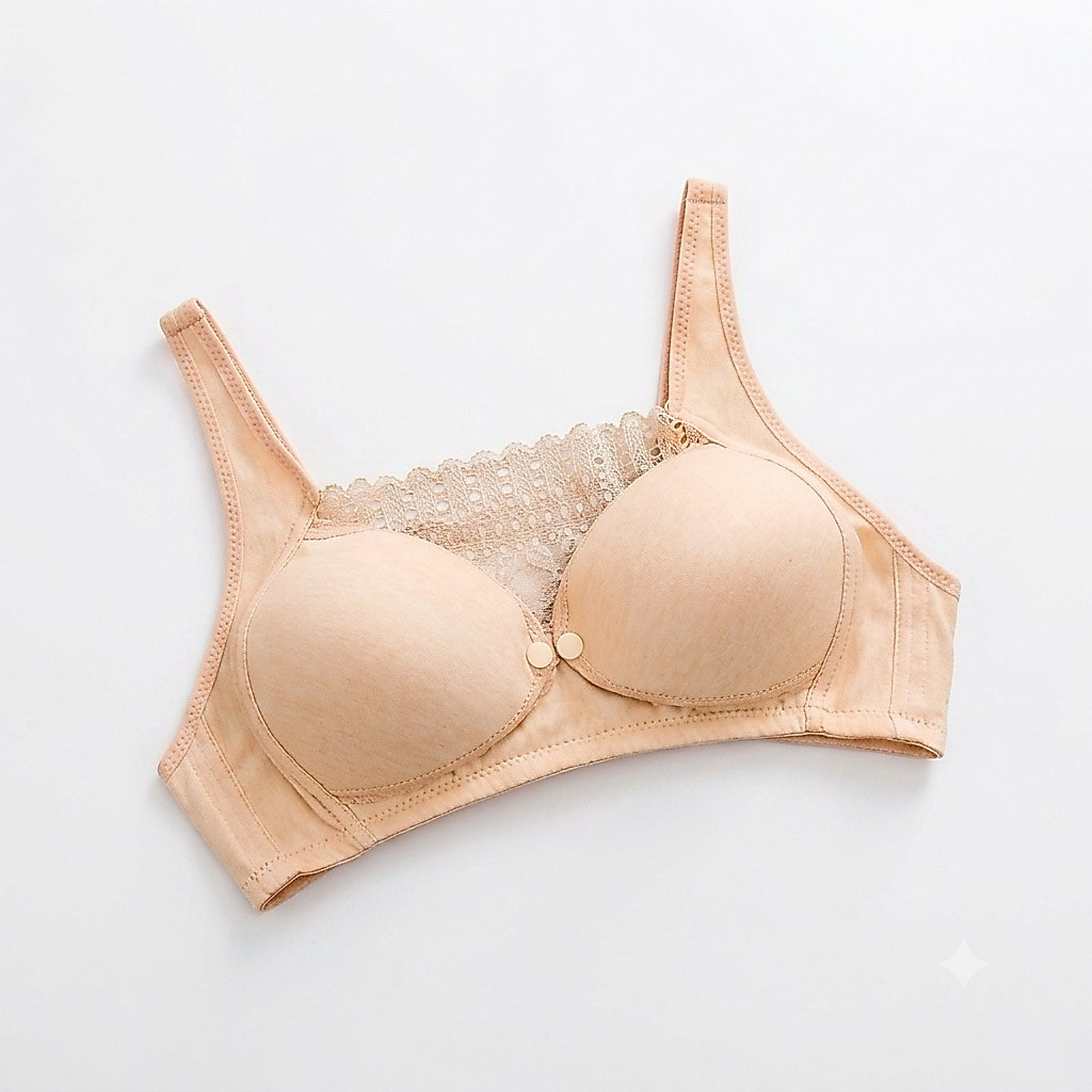 (New) Bra Menyusui Busui Busa Tanpa Kawat Bahan Katun Size 40/90BC