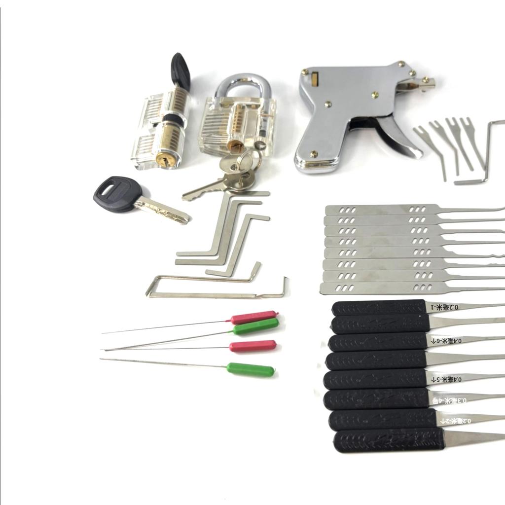 Locksmith Practice Package LockPick Training Kit for Beginner,Transparent Lock Picking Set,Lock