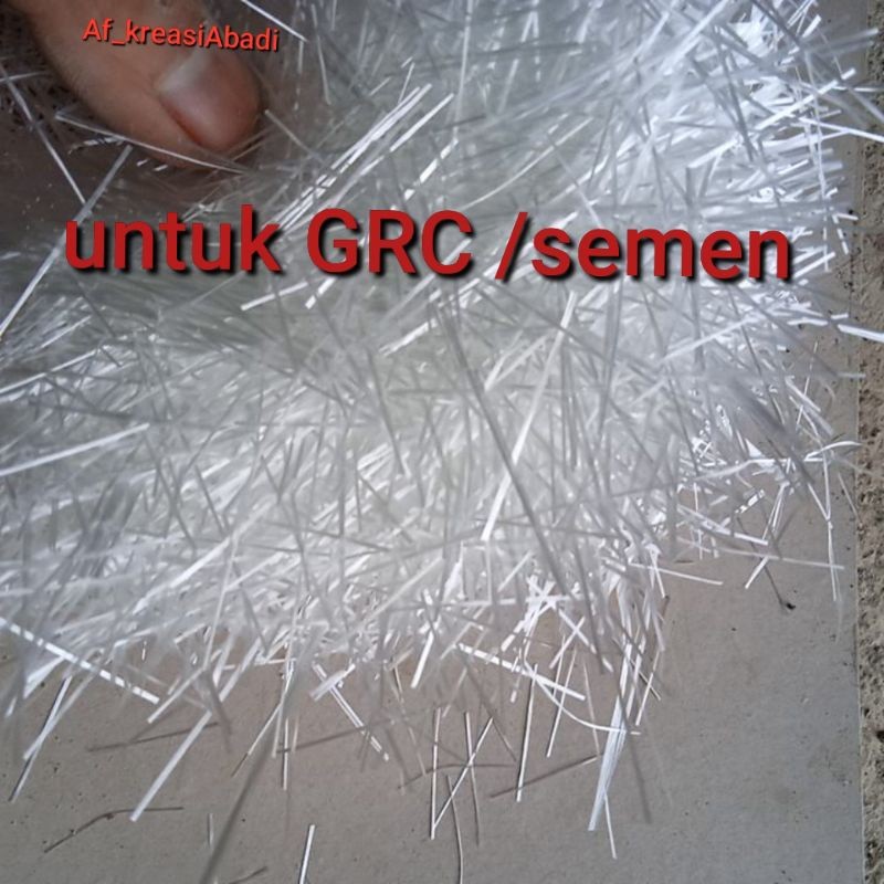 TerbaruSerabut bahan GRC semen,  Fiberglass CTG-ER Roving Asli kiloan /1kg bahan krangan kubahPROMO