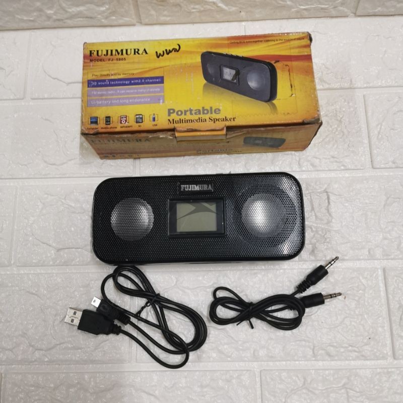 III FUJIMURA FJ 5805 VINTAGE MINI SPEAKER PORTABLE JADUL KECIL USB FLASHDISK SD MMC CARD MP3 PLAYER