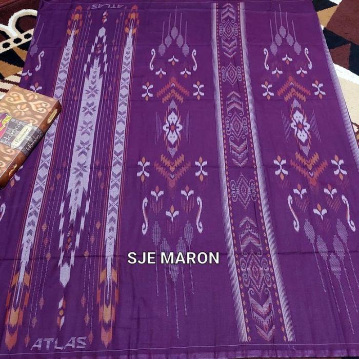 Sarung Dewasa Atlas idaman kembang & harmoni motif BHS SGE/SJE TERBARU - SJE MARON, Dewasa