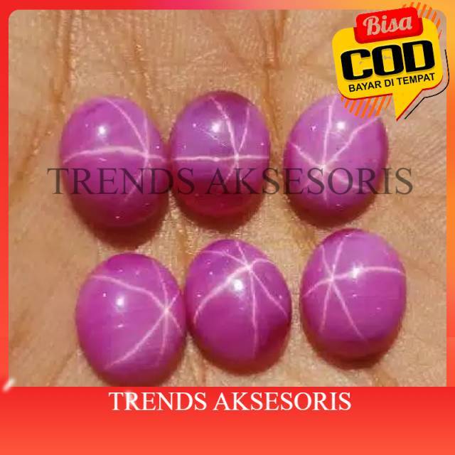 [TRENDS]. Batu Ruby Amerikan Star Pink Merah Muda , American Star 6 Bintang / Six Star / Batu Lab Cr