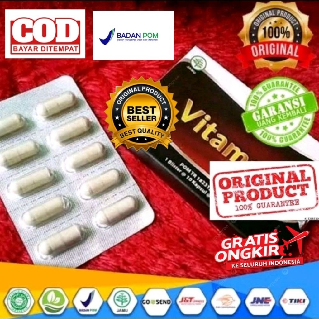 100% ASLI NF - Vitamell Vitamel Vitamal 100% Original Vitamin Suplemen Herbal 10 Kapsul @450mg
