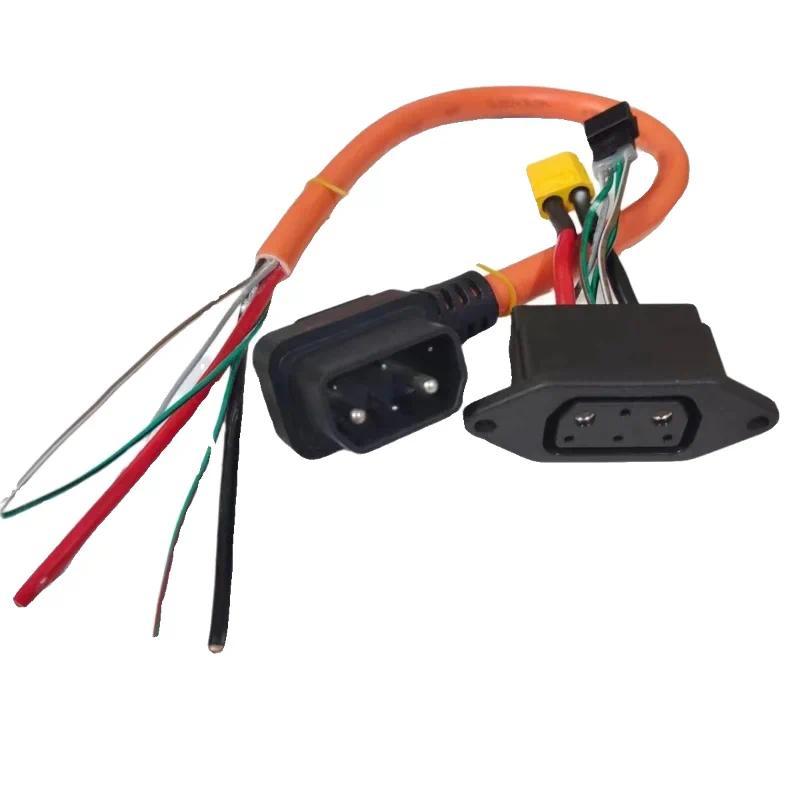 Square Pin Elbow Cable & Square Hole Battery Base for Super SOCO TS TC CU Electric Scooter Battery C