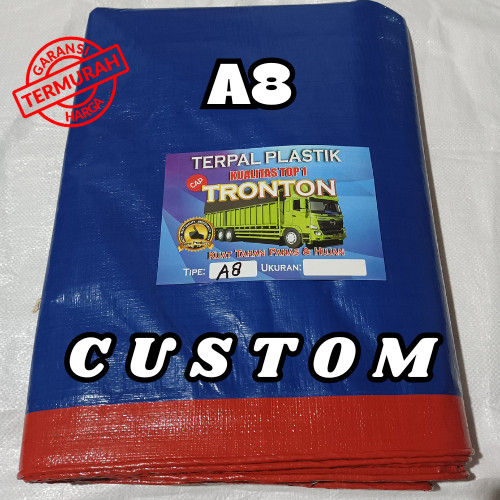 Terpal A8 Custom Meteran Plastik Tebal Lipat Lembaran Korea Biru Murah Untuk Tenda Kolam Ikan Jualan