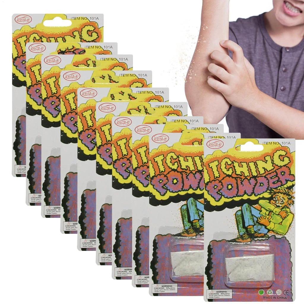 10PCS Itch Itching Powder Packages Halloween Trick Prop Itching Powder Prank Halloween Party Supplie