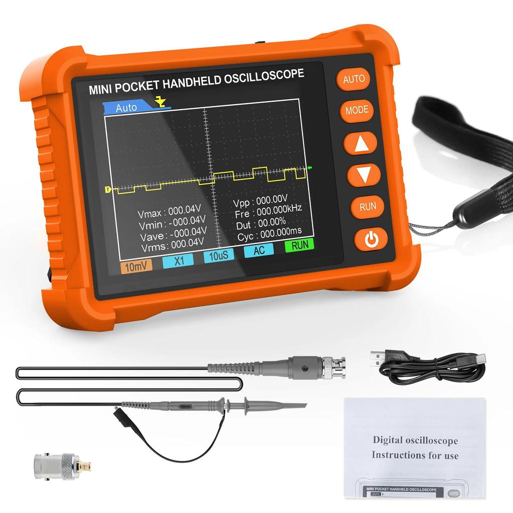 BTMETER BT-250K Handheld Oscilloscope 250kHz ±40V 2.8'' LCD 3H Rechargeable Industrial Auto/Manual T