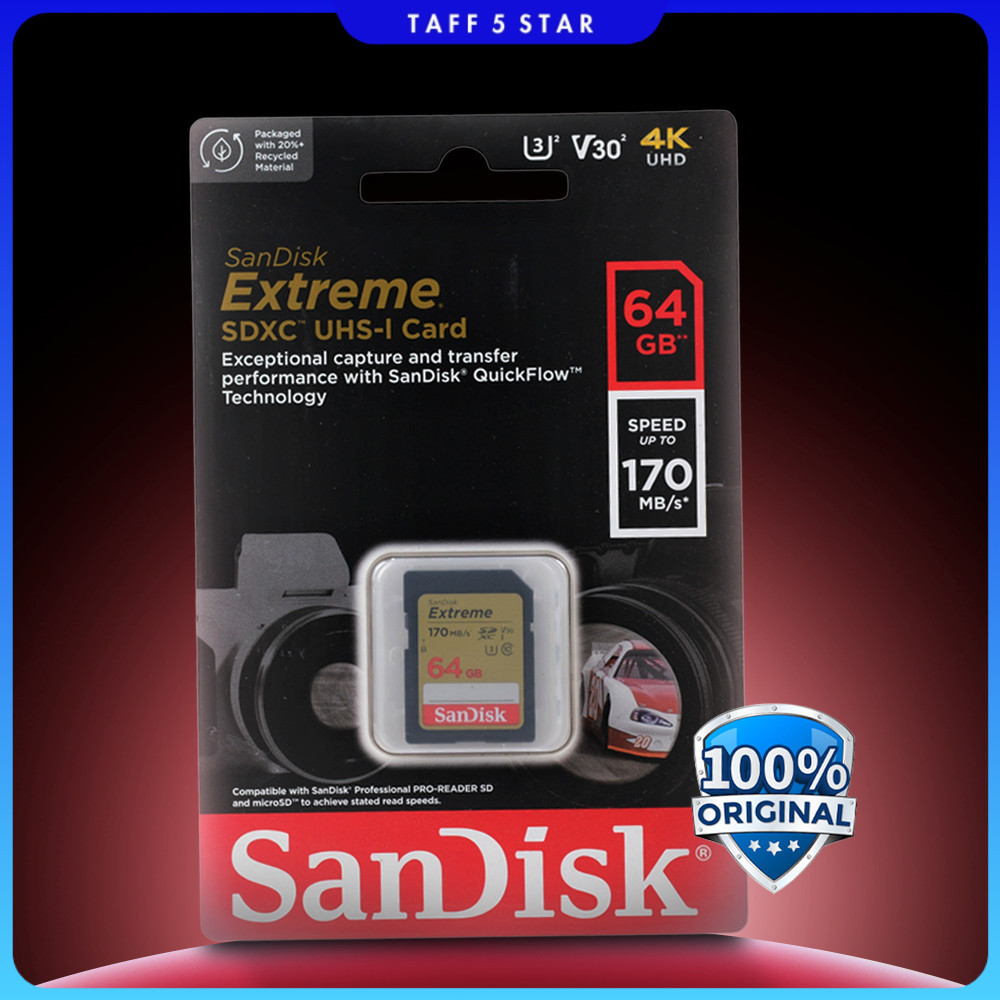 SanDisk Extreme SDXC UHS-I Card V30 U3 Class - SDSDXV