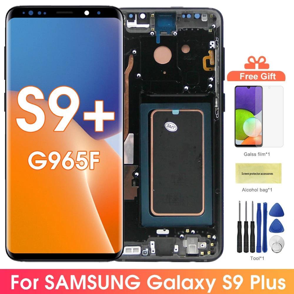 S9 Plus Super AMOLED Screen Assembly for Samsung Galaxy S9+ G965F G965F/DS Lcd splay Touch Screen wi