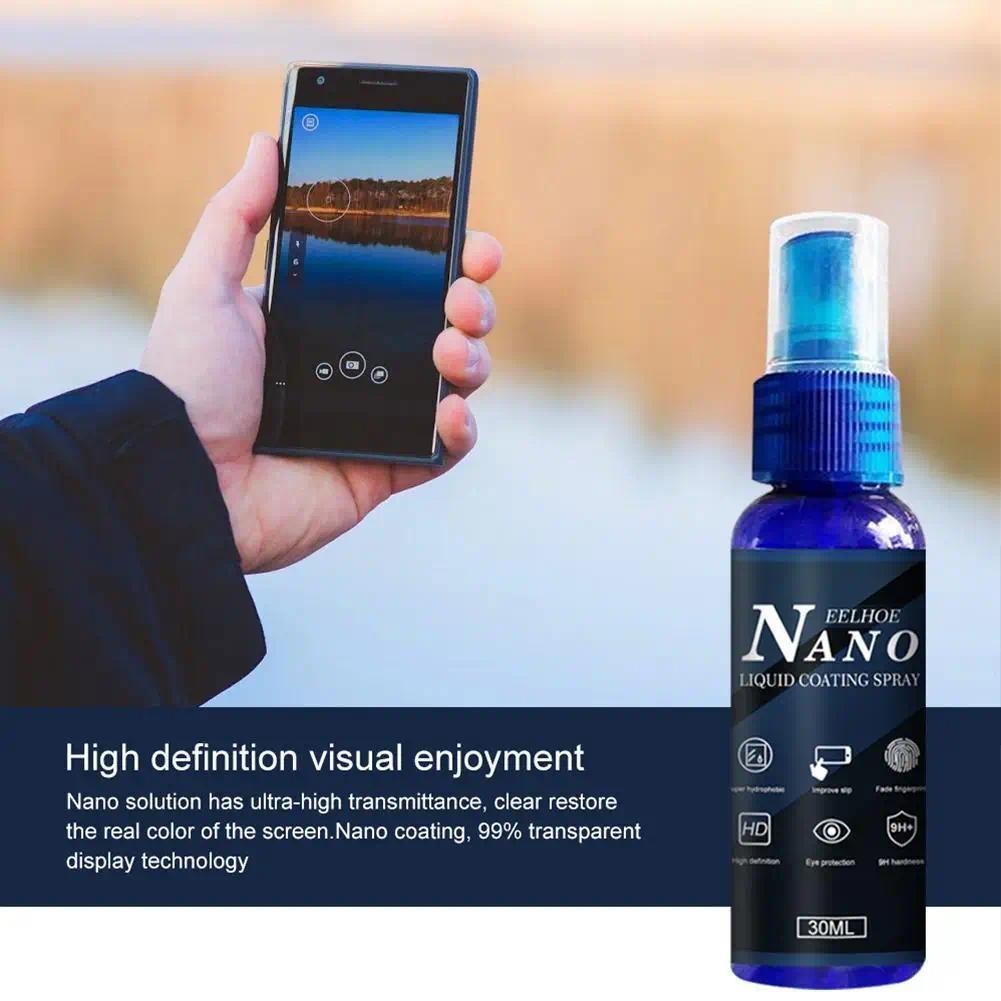 30ml Liquid Screen Protector Film Spray Scrat Solution Mobile Coating Oleophobic Coating Repair Agen