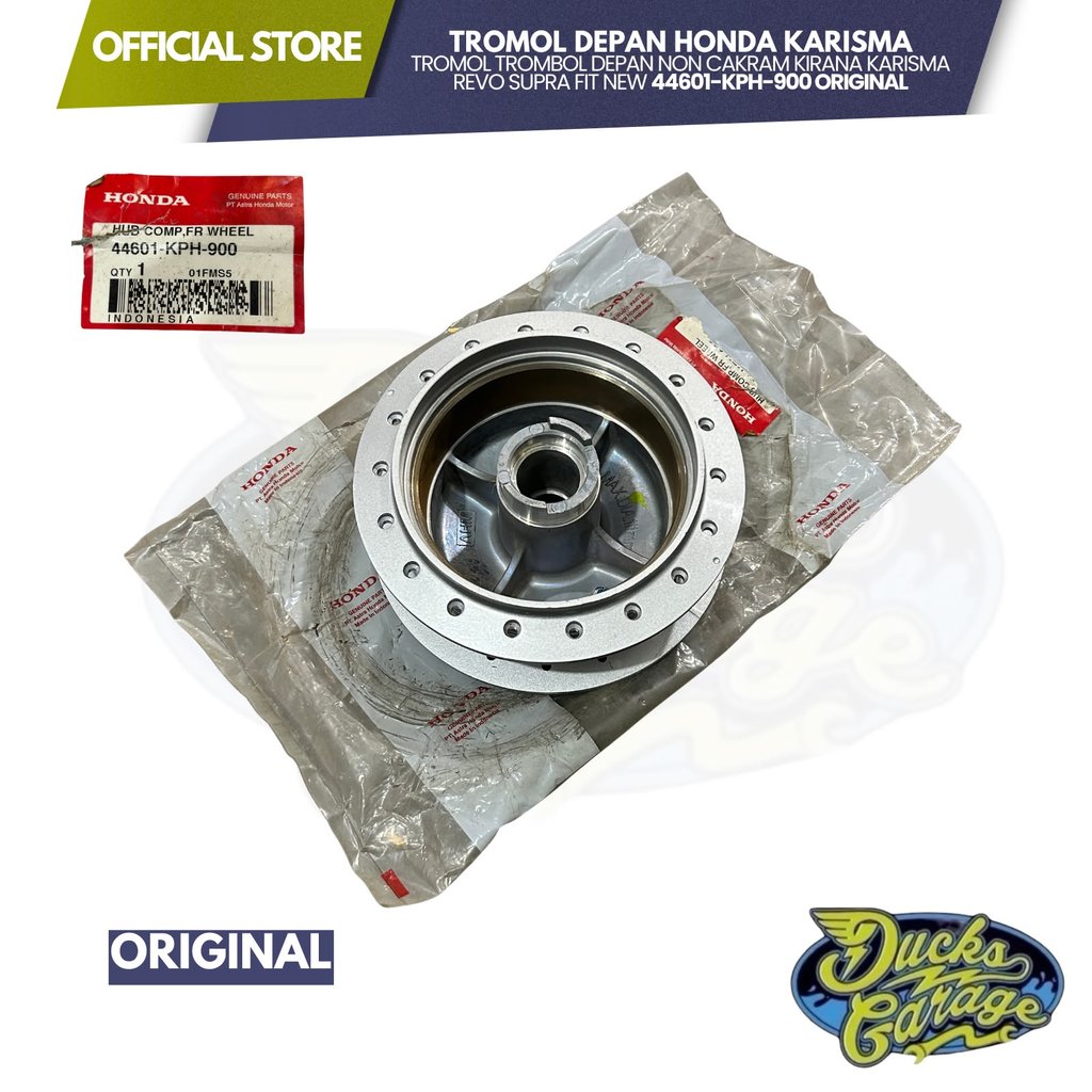 44601-KPH-900 Trombol Tromol Depan Non Cakram Honda Karisma Kirana Supra X125 X 125 Supra Fit New Re