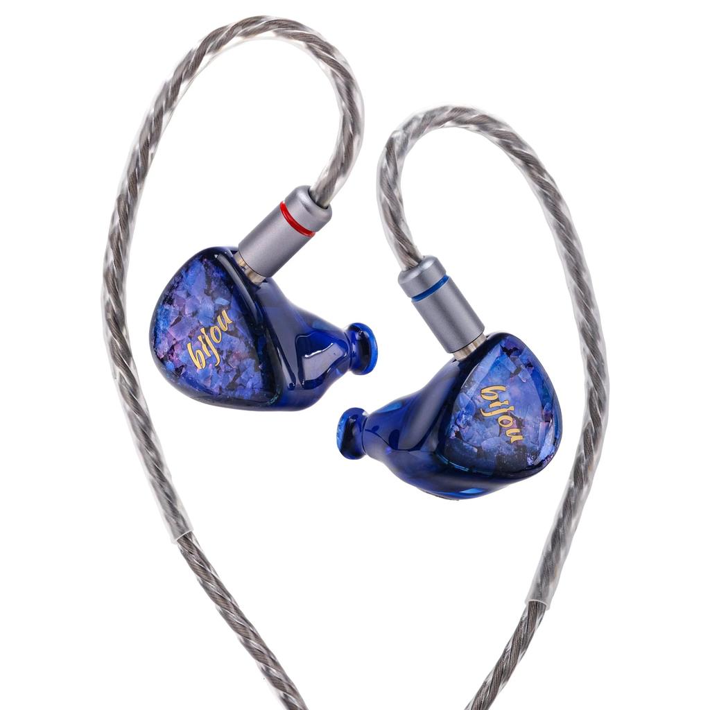 New QoA Bijou Headphone 1DD+1BA+1BCD In Ear Monitor Earphones Hybrid HiFi Audio IEMs With 3.5mm 4.4m