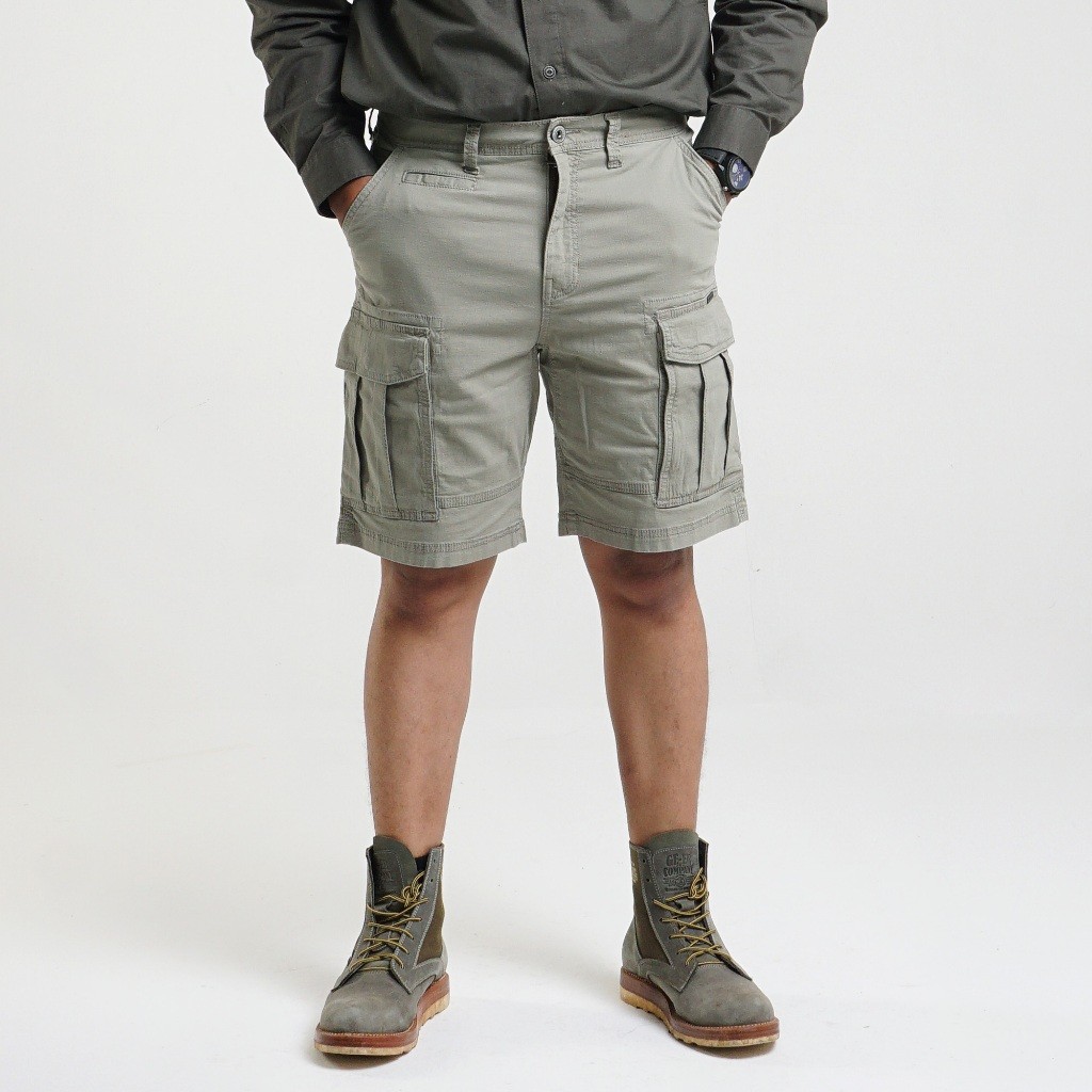 Celana MGEE Original - Celana Cargo Pendek Original MGEE Rows CKRS 013 Light Olive