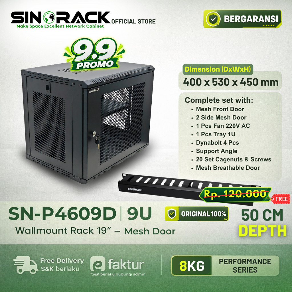 Sinorack Wall Mount Rack Server 15U Small
