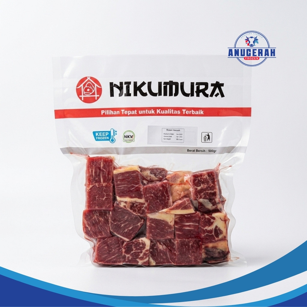 Nikumura Daging Rawon 500 Gr - Daging Rawon Potong Frozen