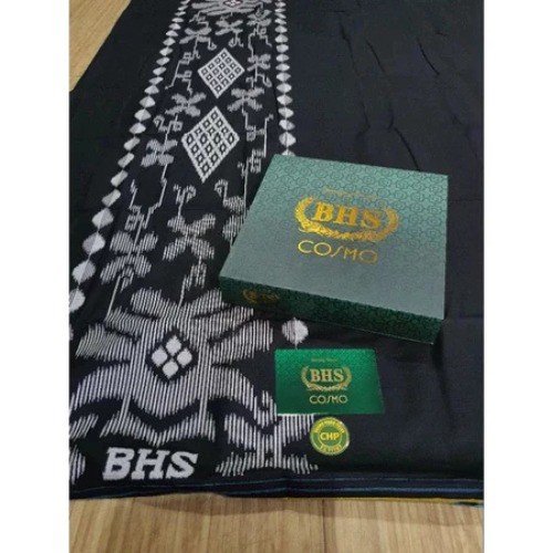 Sarung BHS Cosmo Polos Hitam GOLD bhs hitam polos bhs polos warna