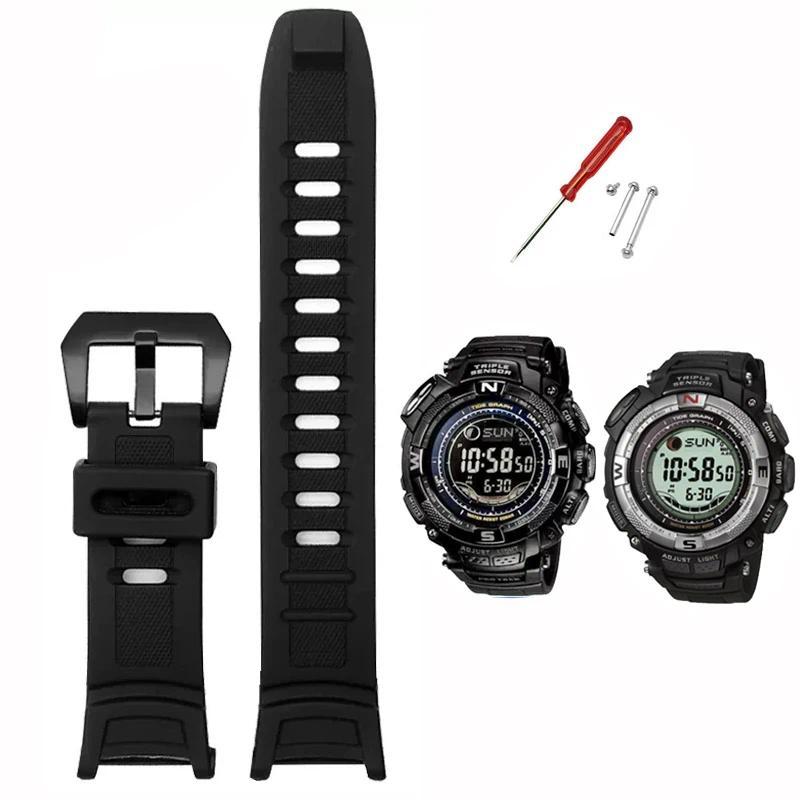 For Casio 3206 3135 PRG-130Y PRW-1500 PRW-1500Y Silicone Watchband Special Strap PROTREK Men Sports 