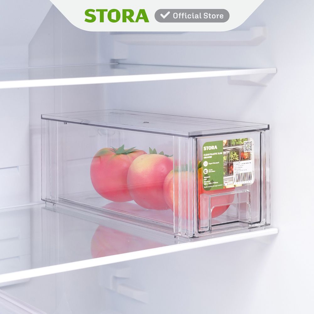 Stora Laci Penyimpanan Plastik 35x25x13.5 cm - Clear Cabinet Lemari Laci Dresser Storage Drawer Laci