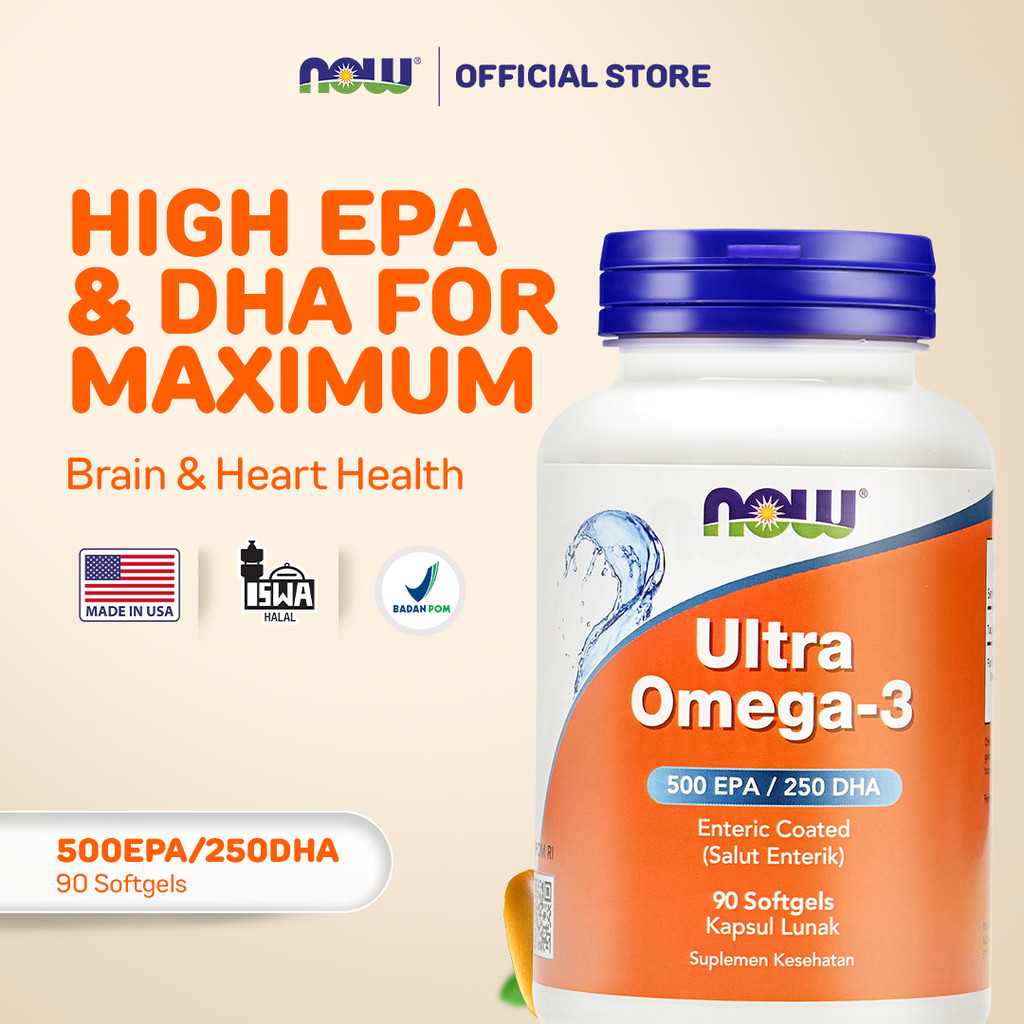 NOW Foods Ultra Omega 3 Fish Oil - 90 Softgels