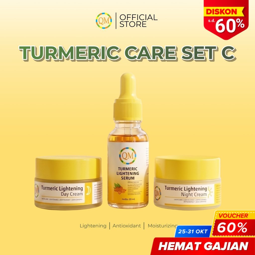 QM Turmeric Care Set C Day Night Cream Serum