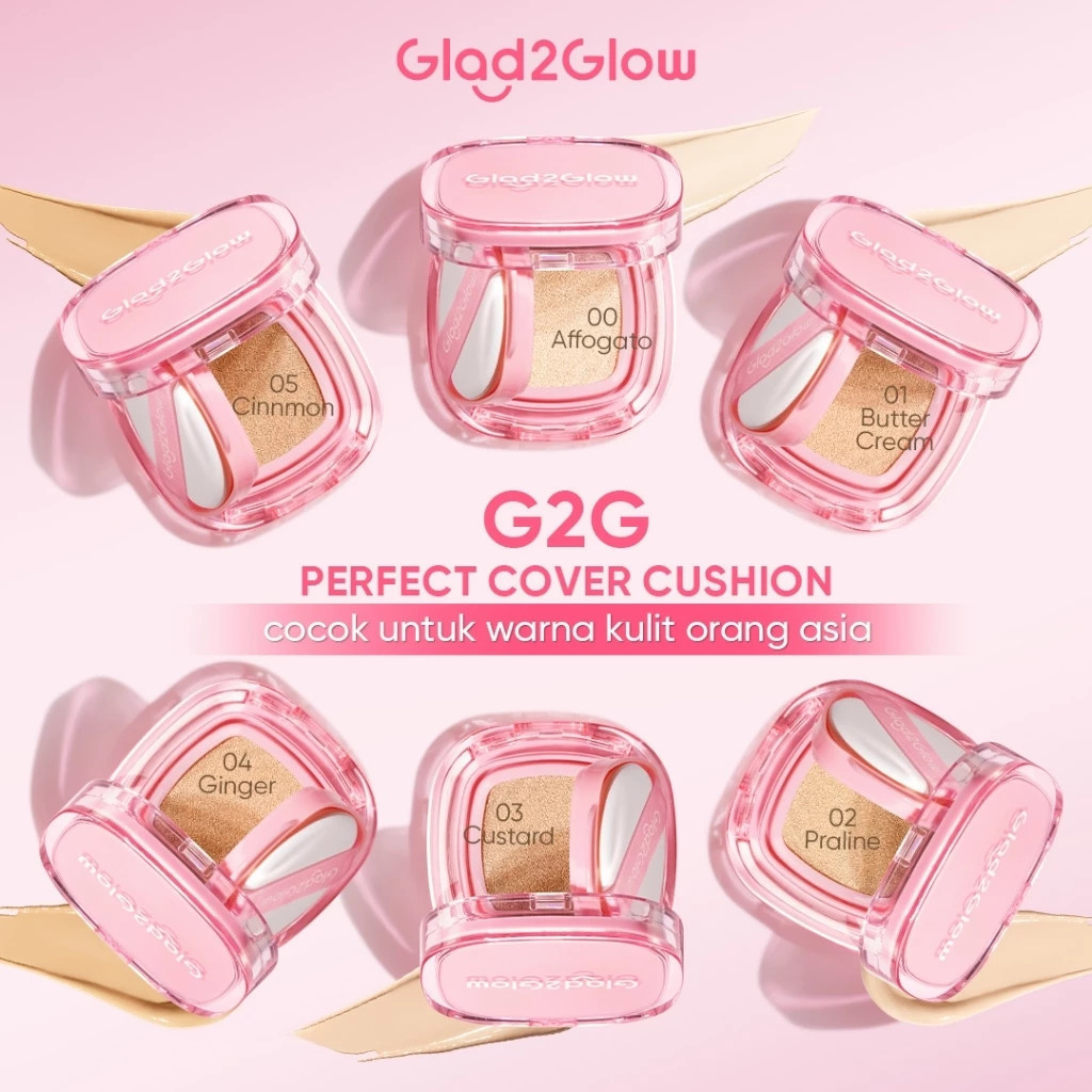 【NEW】Glad2Glow Perfect Cover Cushion 11g 6 Shades Matte Finish Cosmetics Make Up BB Cream CC Cream G