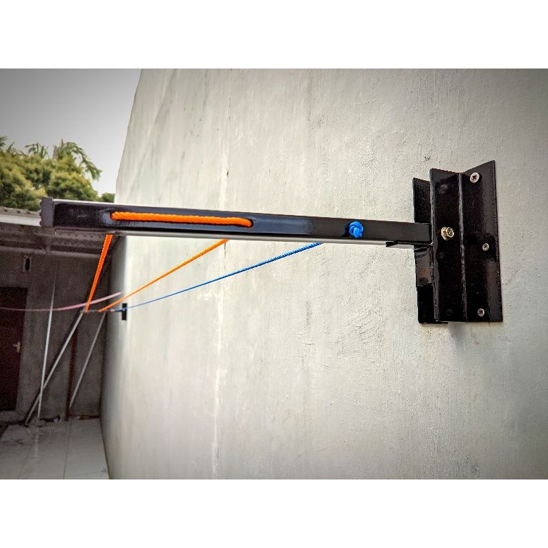 Jemuran dinding lipat (sepasang) bonus Tali