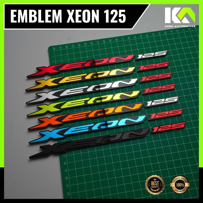 2PCS EMBLEM XEON 125 LOGO XEON125 TIMBUL STICKER 3D YAMAHA XEON