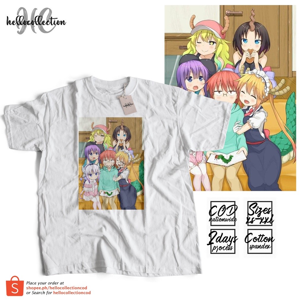 Kaos Baju Miss Kobayashi's Dragon Maid - Design 24 Anime Shirt Baju Anime c1