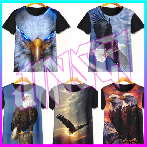 Kaos Elang 3D Keren | Kaos Hewan Elang | Baju Elang Murah Untuk Anak Umur 1-12 Tahun - Jinsei