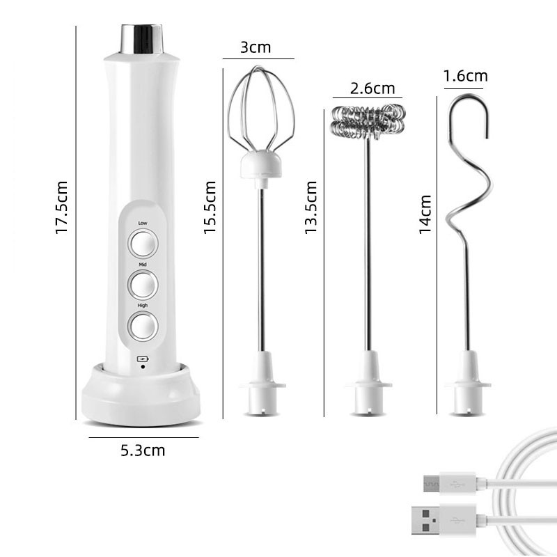 ViVO USB Charging Electric Frother Mini Handheld High-Power Milk Frother Milk Coffee Frother Househo