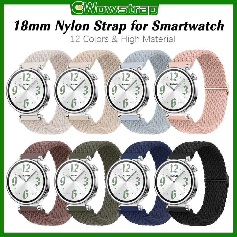18mm Quick Release Scrunchie Nylon Strap for Huawei Watch GT 5 4 41mm Garmin Venu 3/ 2S /Garmin Fore