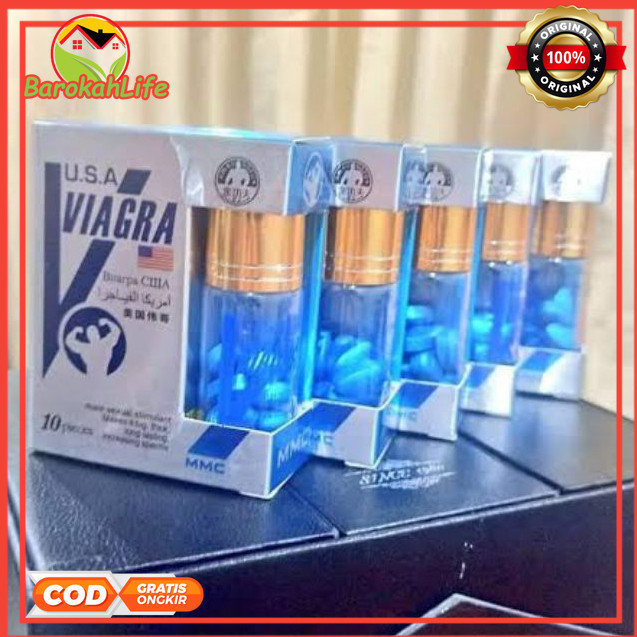 Vagra Vigra Viagra original usa Viagra MMC Original_BIRU 10 pil Menambah Stamina Pria Obat Herbal Vi
