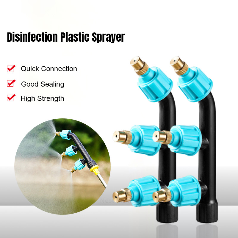 NOZZLE PLASTIK SPRAYER ELEKTRIK KEPALA 3 LUBANG NOZLE PIPIH KIPAS SPUYER MISTING KNAPSACK 3 WAY ARAH