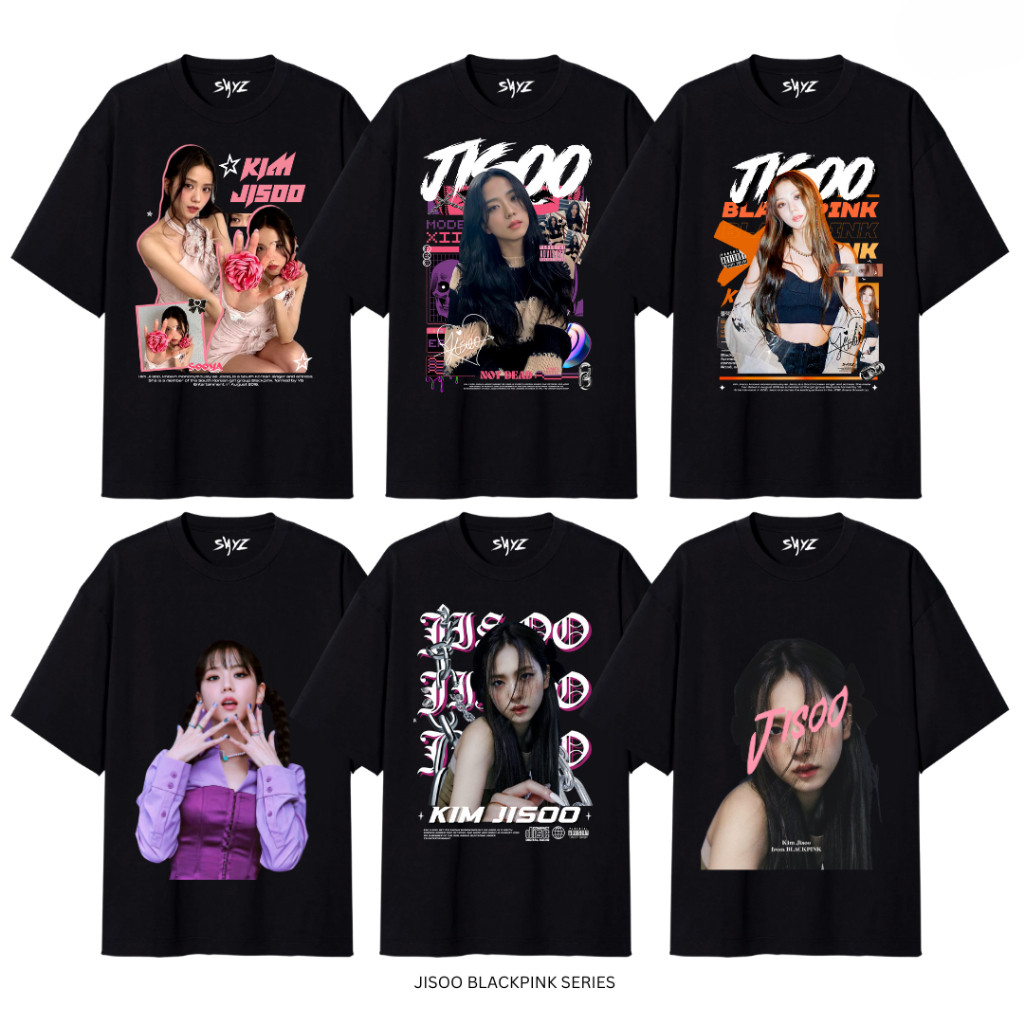 READY STOCK | COD Kaos Jisoo Series (Kim Jisoo Blackpink) - T-shirt 100% Cotton Combed, Outfit Konse