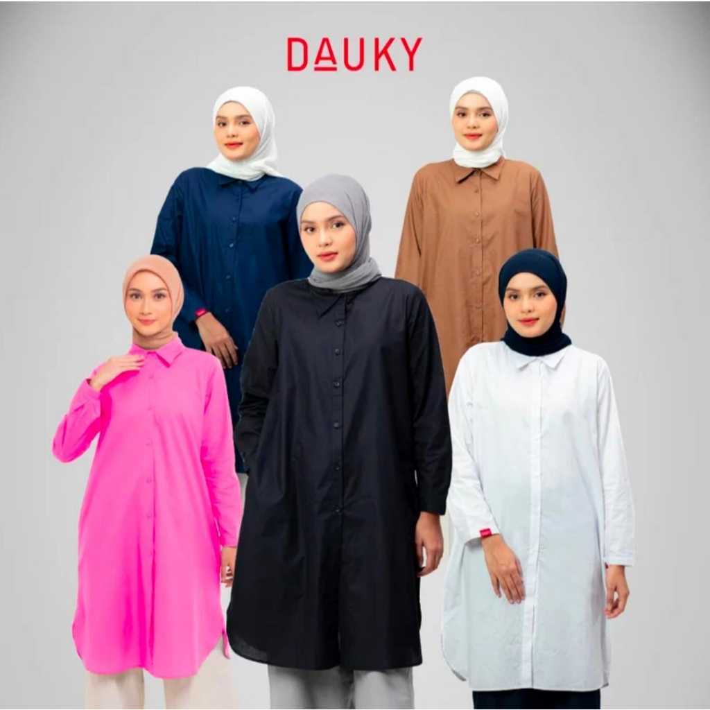 BIGMAXS Dauky Atasan Tunik Kemeja Wanita L Tunic Basic Katun Prada